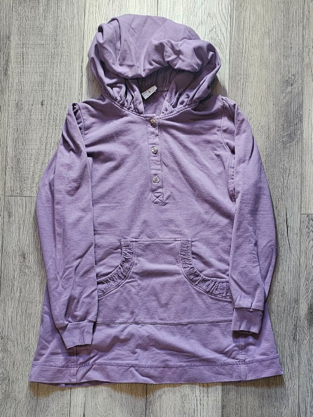 Vintage CMC By Color Me Cotton Womens Medium Purple French Terry Hoodie Pullover